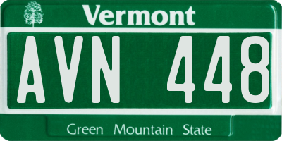 VT license plate AVN448