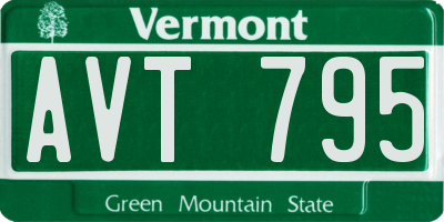 VT license plate AVT795