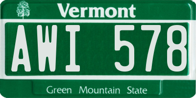 VT license plate AWI578