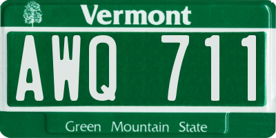 VT license plate AWQ711