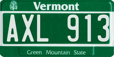 VT license plate AXL913