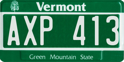 VT license plate AXP413