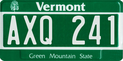 VT license plate AXQ241