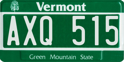 VT license plate AXQ515