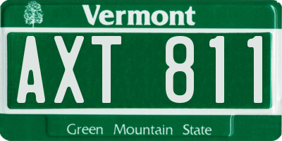 VT license plate AXT811