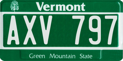 VT license plate AXV797