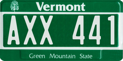 VT license plate AXX441