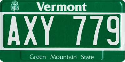 VT license plate AXY779