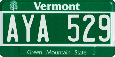 VT license plate AYA529