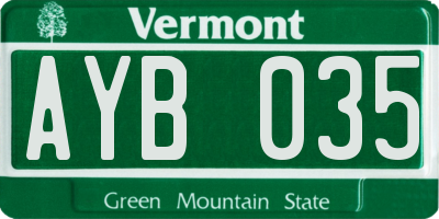 VT license plate AYB035