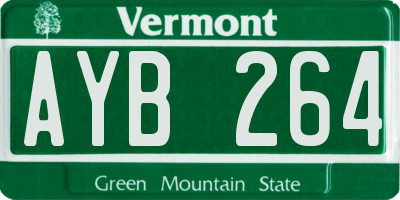 VT license plate AYB264