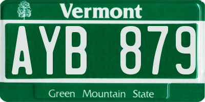 VT license plate AYB879