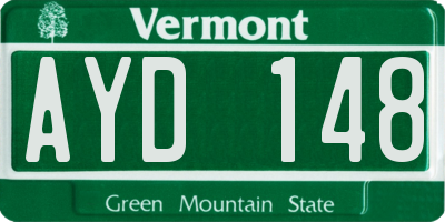 VT license plate AYD148