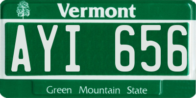 VT license plate AYI656