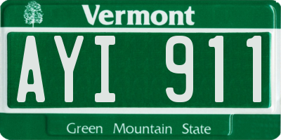 VT license plate AYI911