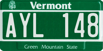 VT license plate AYL148