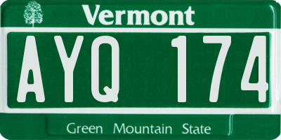 VT license plate AYQ174