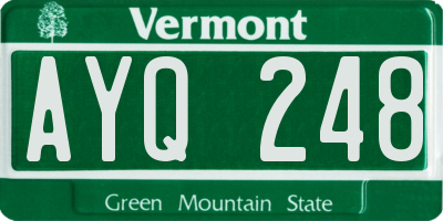 VT license plate AYQ248