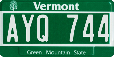 VT license plate AYQ744