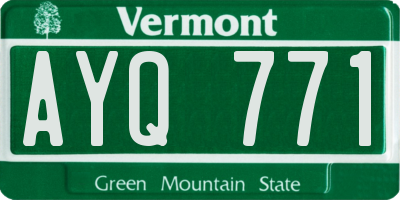 VT license plate AYQ771
