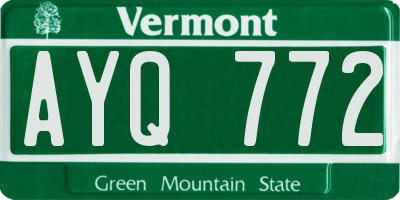 VT license plate AYQ772