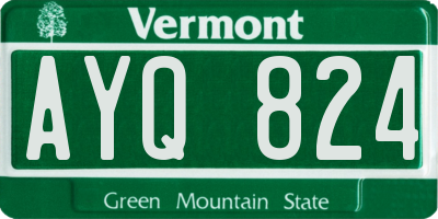VT license plate AYQ824