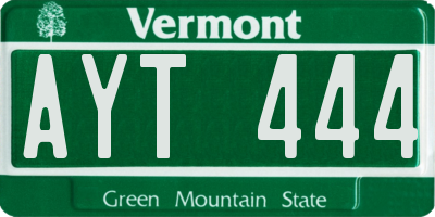 VT license plate AYT444