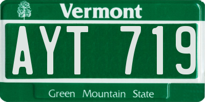 VT license plate AYT719