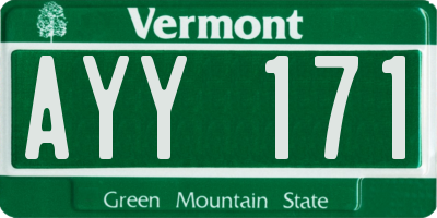 VT license plate AYY171