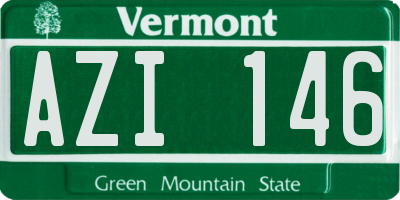 VT license plate AZI146