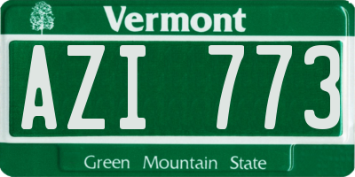 VT license plate AZI773