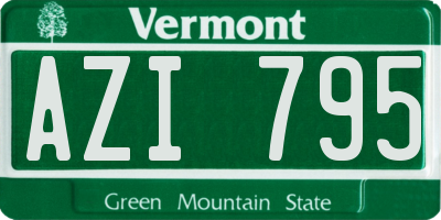 VT license plate AZI795