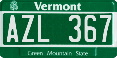 VT license plate AZL367