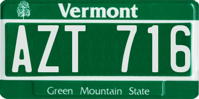 VT license plate AZT716
