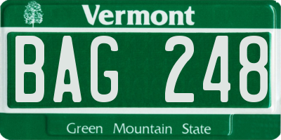 VT license plate BAG248