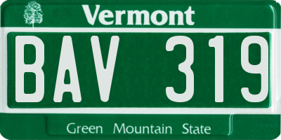 VT license plate BAV319