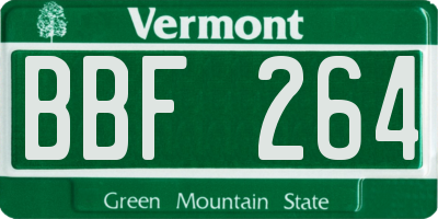 VT license plate BBF264