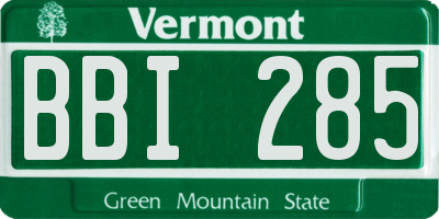 VT license plate BBI285