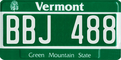 VT license plate BBJ488