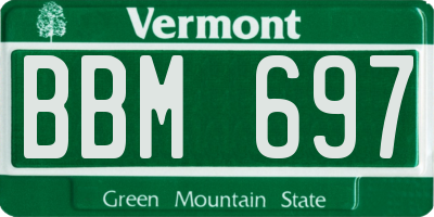 VT license plate BBM697