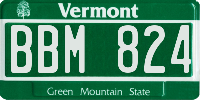 VT license plate BBM824