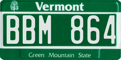 VT license plate BBM864