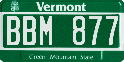 VT license plate BBM877