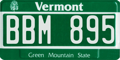 VT license plate BBM895