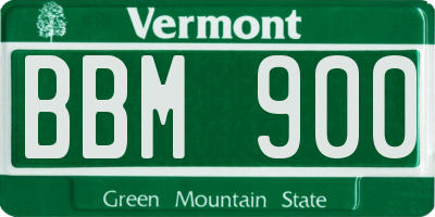 VT license plate BBM900