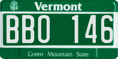 VT license plate BBO146