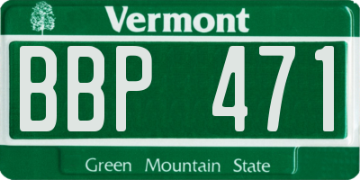VT license plate BBP471