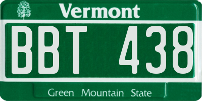 VT license plate BBT438