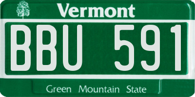 VT license plate BBU591