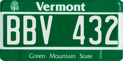 VT license plate BBV432